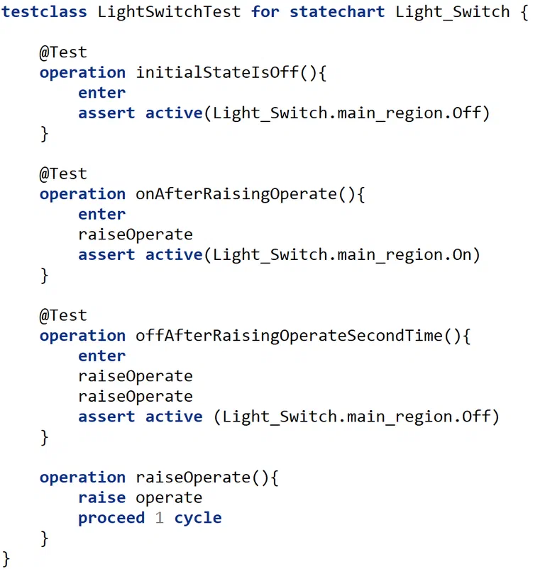 Refactored testclass with extracted operation