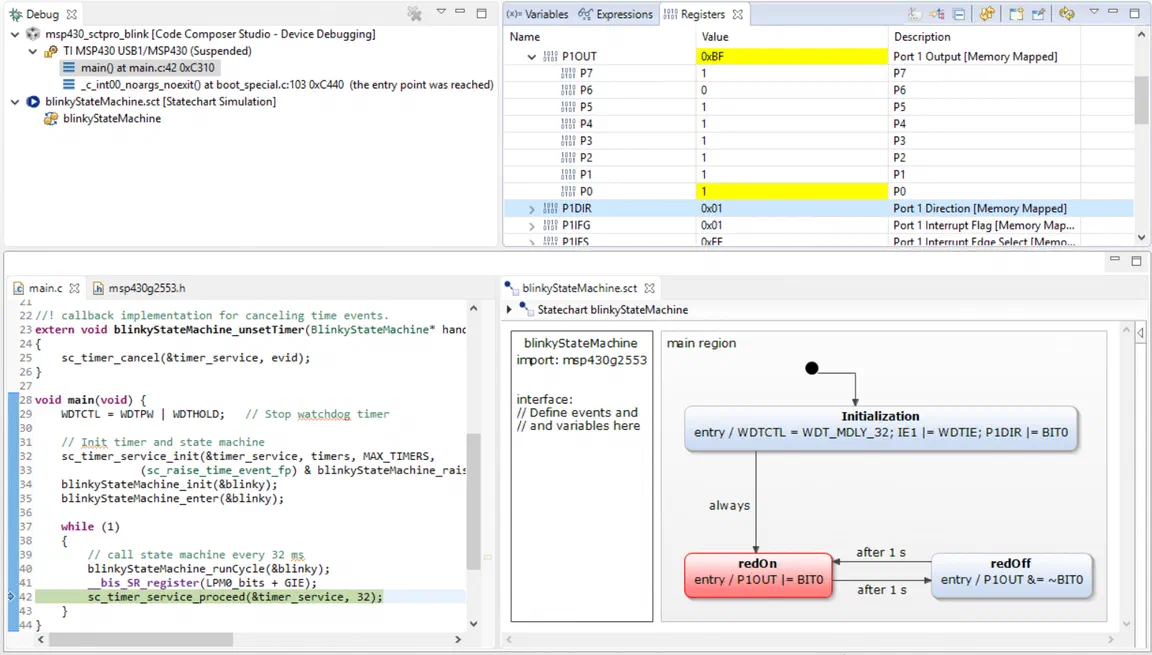 itemis CREATE integrated in Code Composer Studio