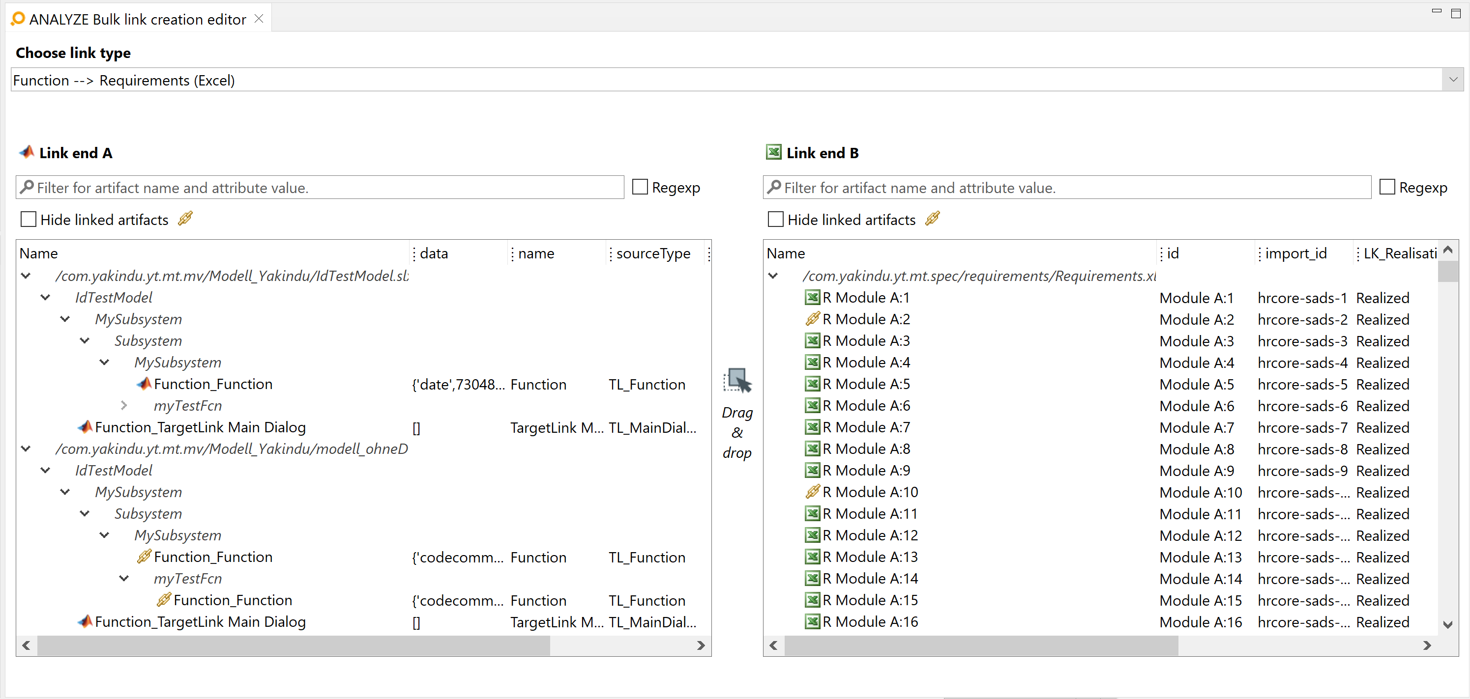 Creating links