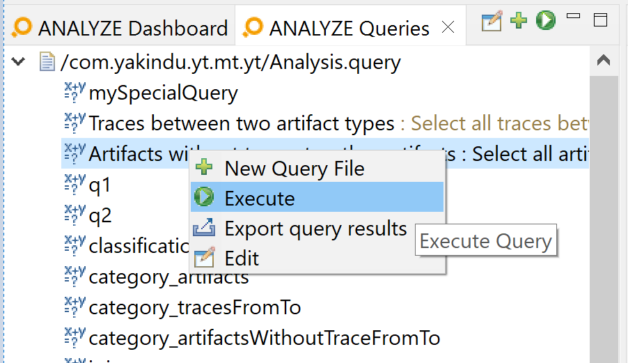 Executing a query