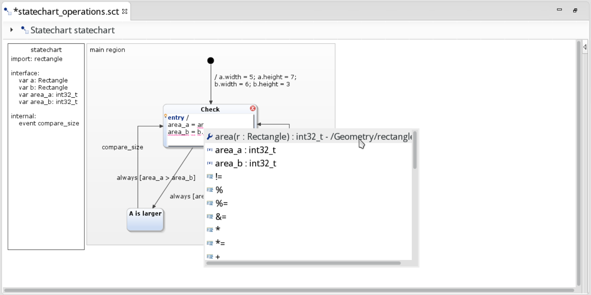 Using content assist to enter a C function call