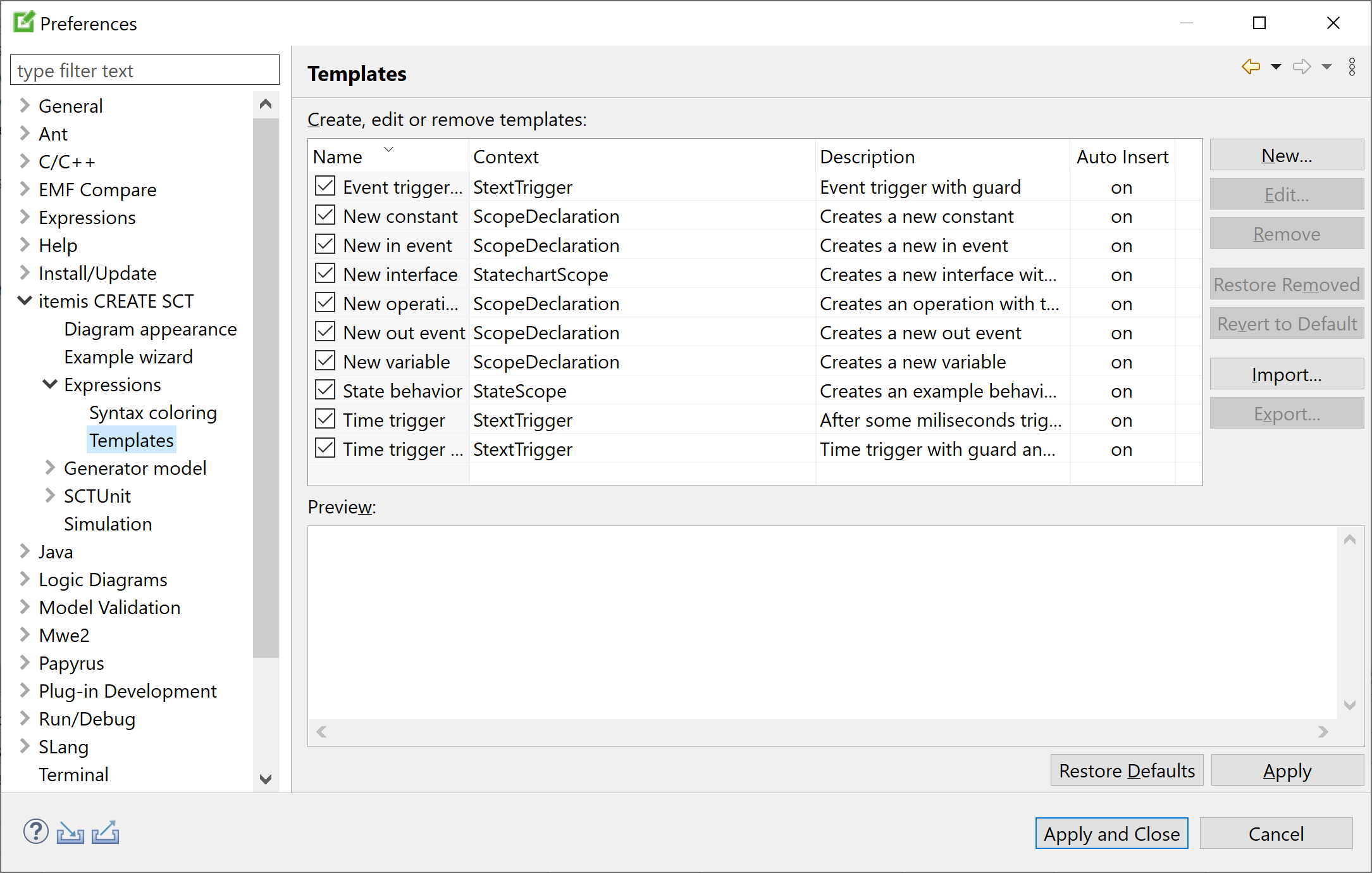 Preferences: Expression templates