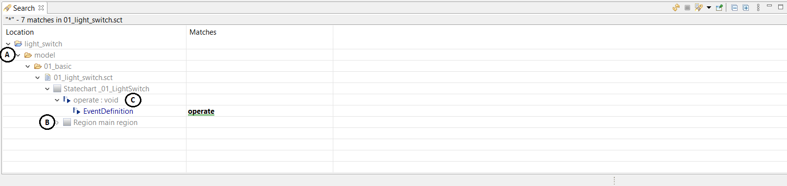 Result section actions