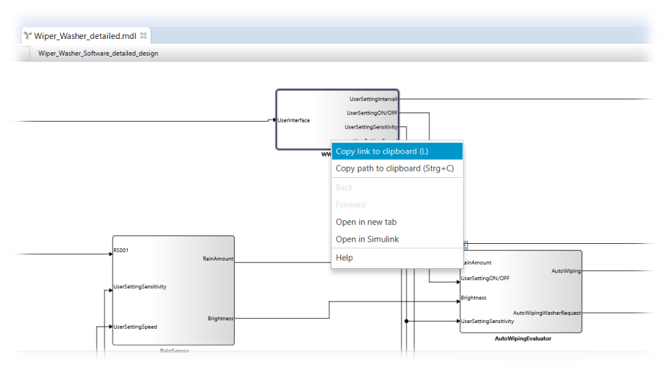 Copy model element to the clipboard