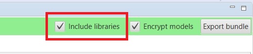 Include libraries in the bundle export