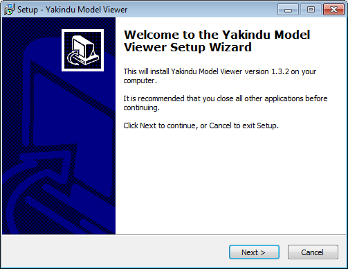 The itemis Model Viewer installer's welcome window