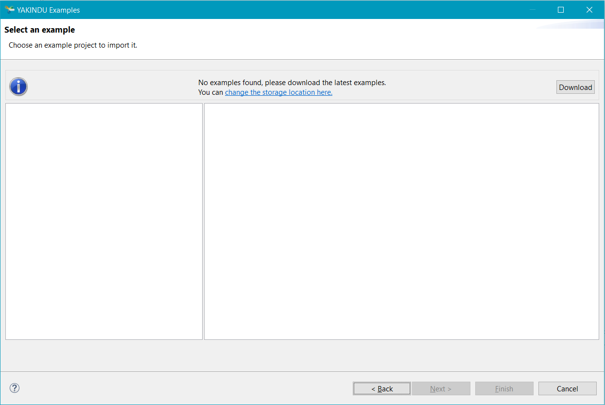 Using the example wizard