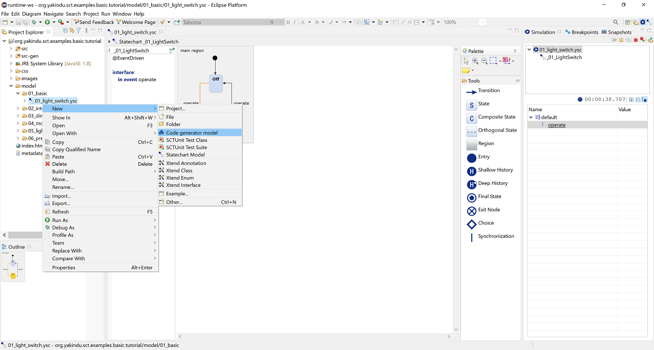 Creating a new code generator model