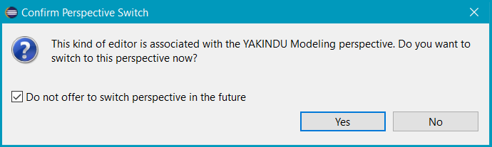 Dialog "Confirm Perspective Switch"
