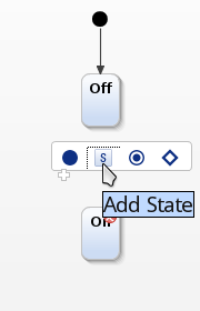 Creating a state using the pop-up menu