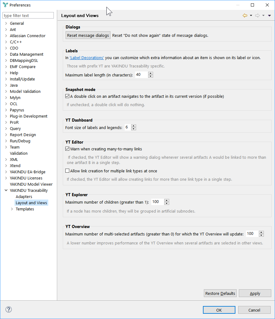 YT user preferences