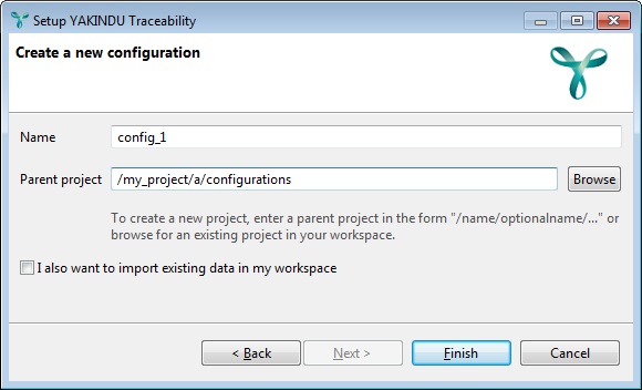 Creating a new configuration
