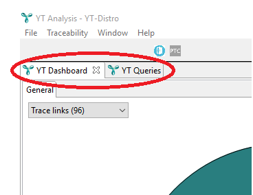 The "YT Dashboard" and "YT Queries" view tabs