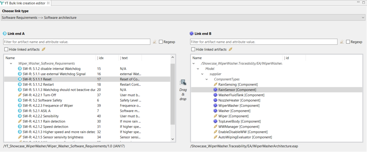 Creating links