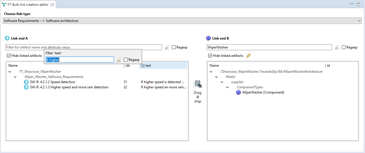 Custom attribute filtering