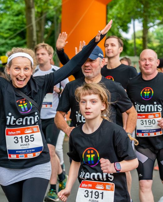 Schnappschuss bei einem Firmenlauf.